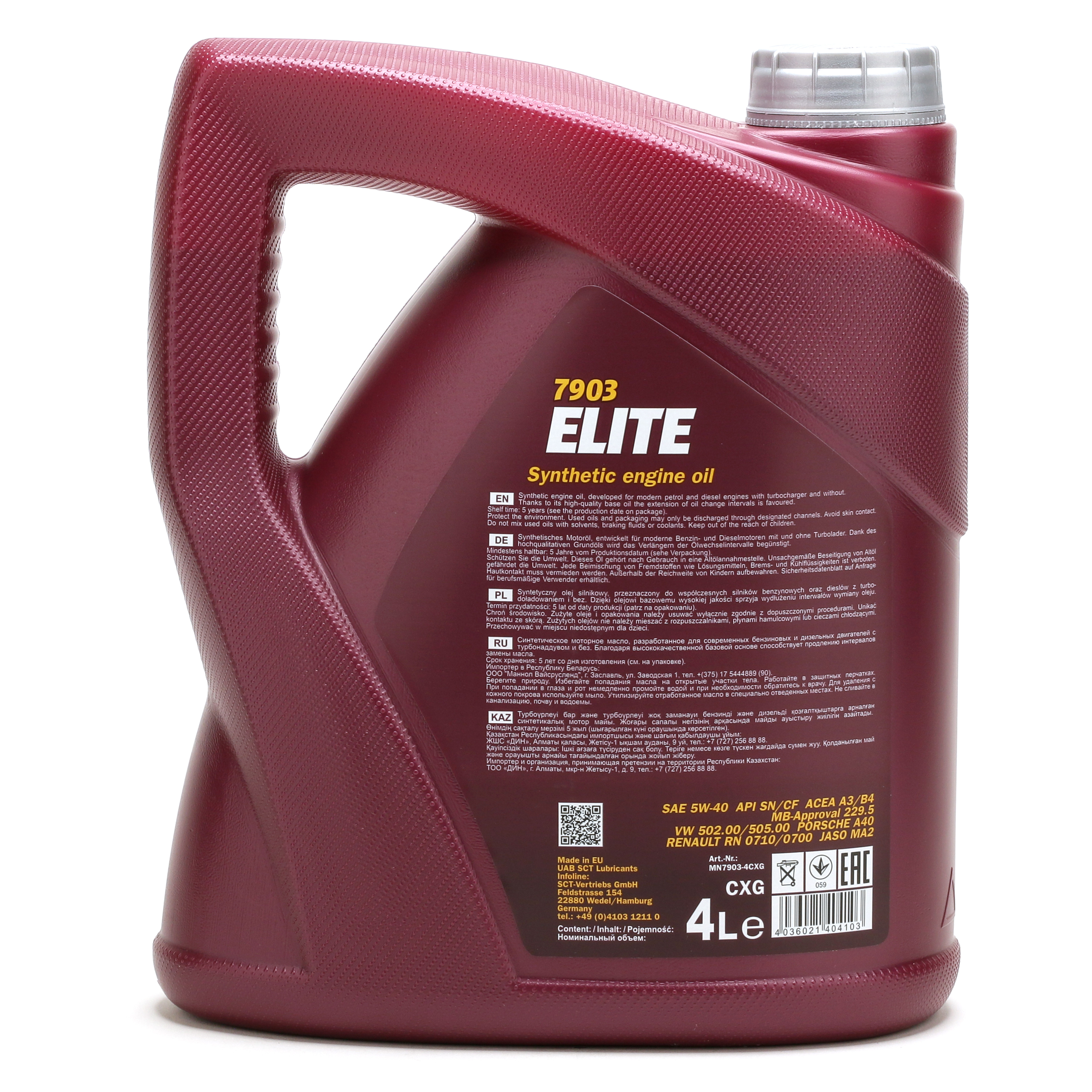 Mannol 7903 Elite 5W-40 synthetisches Motoröl 4l Kanister